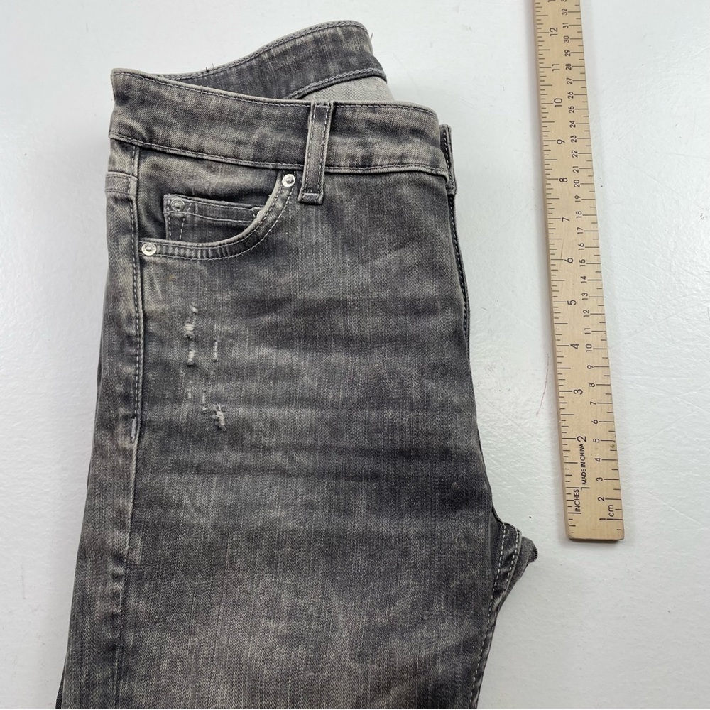 Zara Jean Women Size 8 Distressed Skinny Gray Wash Denim Straight leg mid rise - Picture 6 of 14